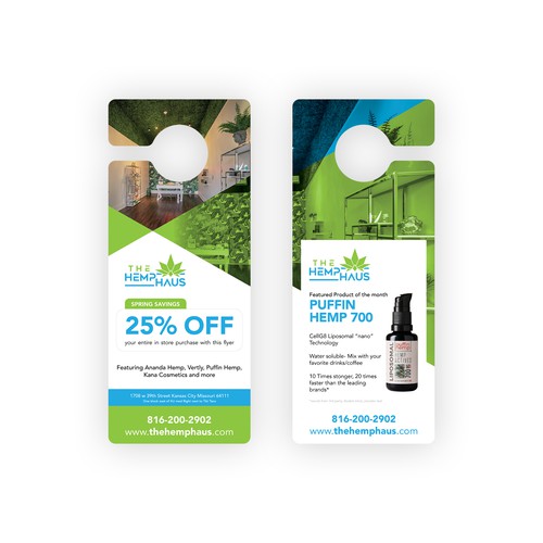 Door hanger for cbd company