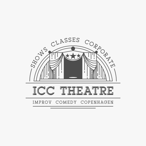 Vintage, Old School Theatre Logo for Improv Comedy Theatre