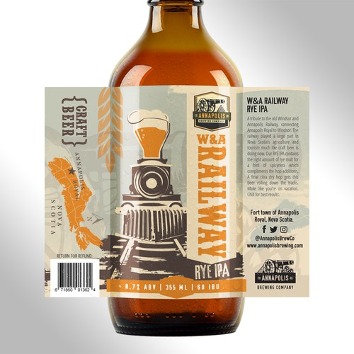 Label design for Annapolis Brewing Co. 