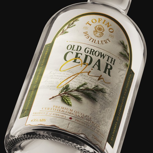 Gin label design. Basic layout AVAILABLE for SALE