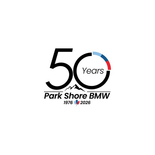 Park Shore BMW 50th Anniversary Logo Design