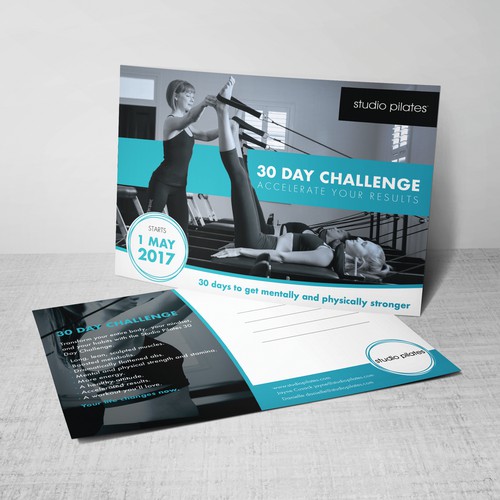 Studio Pilates 30 Day Challenge postcard