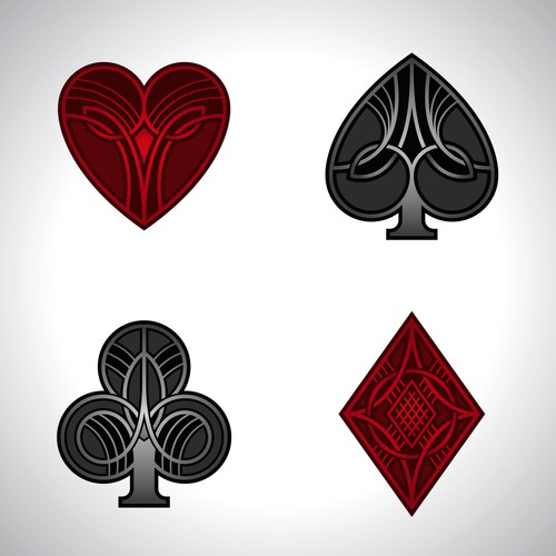 Playing card symbols - STICKERS