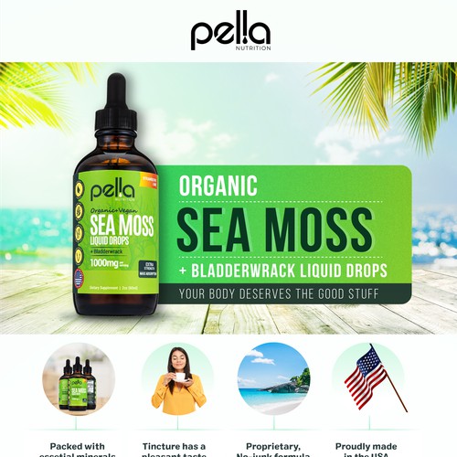 Dietary Supplement Infographic on Sea moss