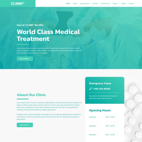 Hospital Clinic Health Care Website