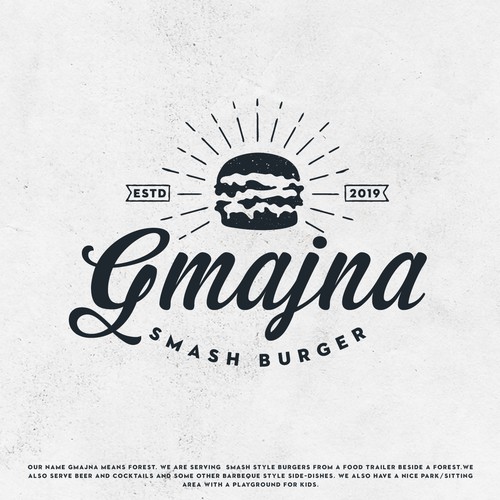 Hipster Logo for Smash Burger Company