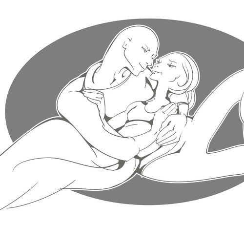 illustration of couple in an embrace