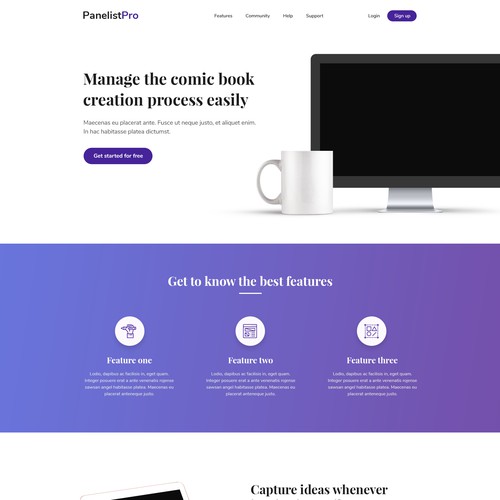 Landing page for SaaS