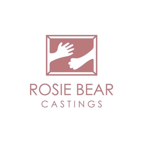 Negative space logo design for a baby and pet casting and framing business