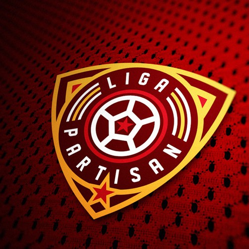 Create a logo for the new world of football: Liga Partisan