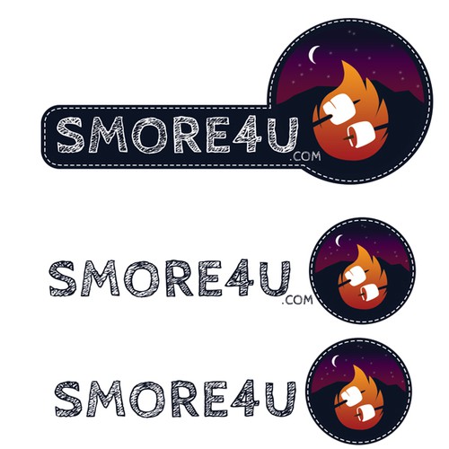 Create a modern and playful campfire logo for smore4u.com!