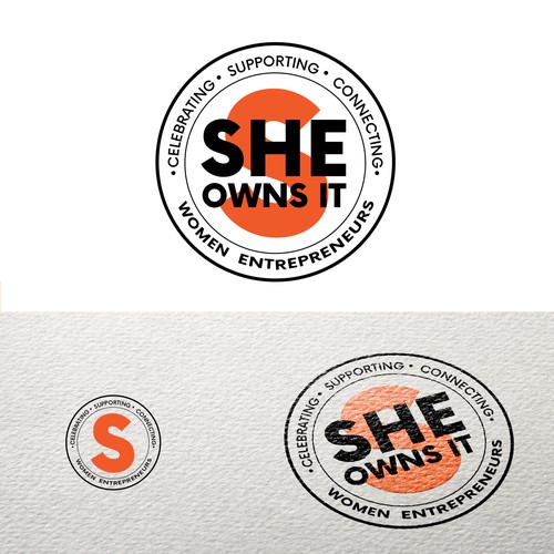Bold Stamp Logo for Women Entrepreneurs Community