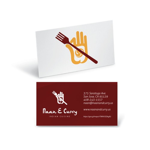 Indian Cuisine Restaurant Business card.