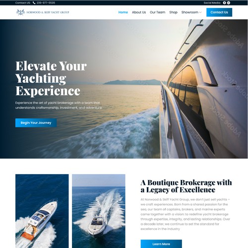Yacht Broker Landing Page