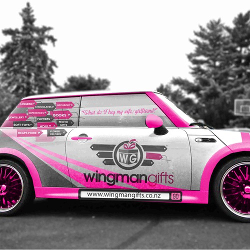 pink car wrap