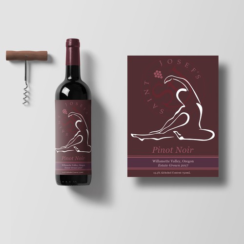 Wine label for pinot noir