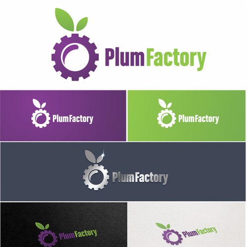 Create a fresh looking logo for Plum Factory