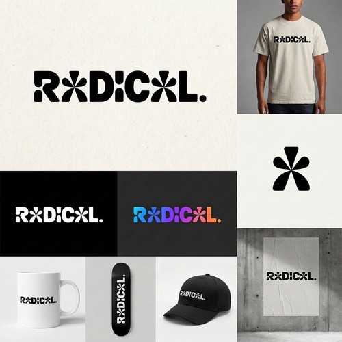 Bold visual identity for Radical marketing agency