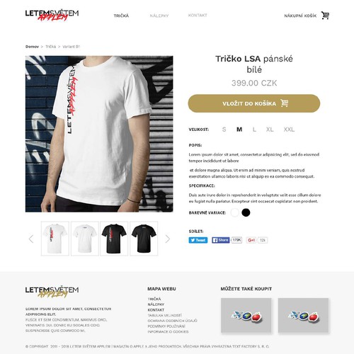 T-shirt ecommerce design