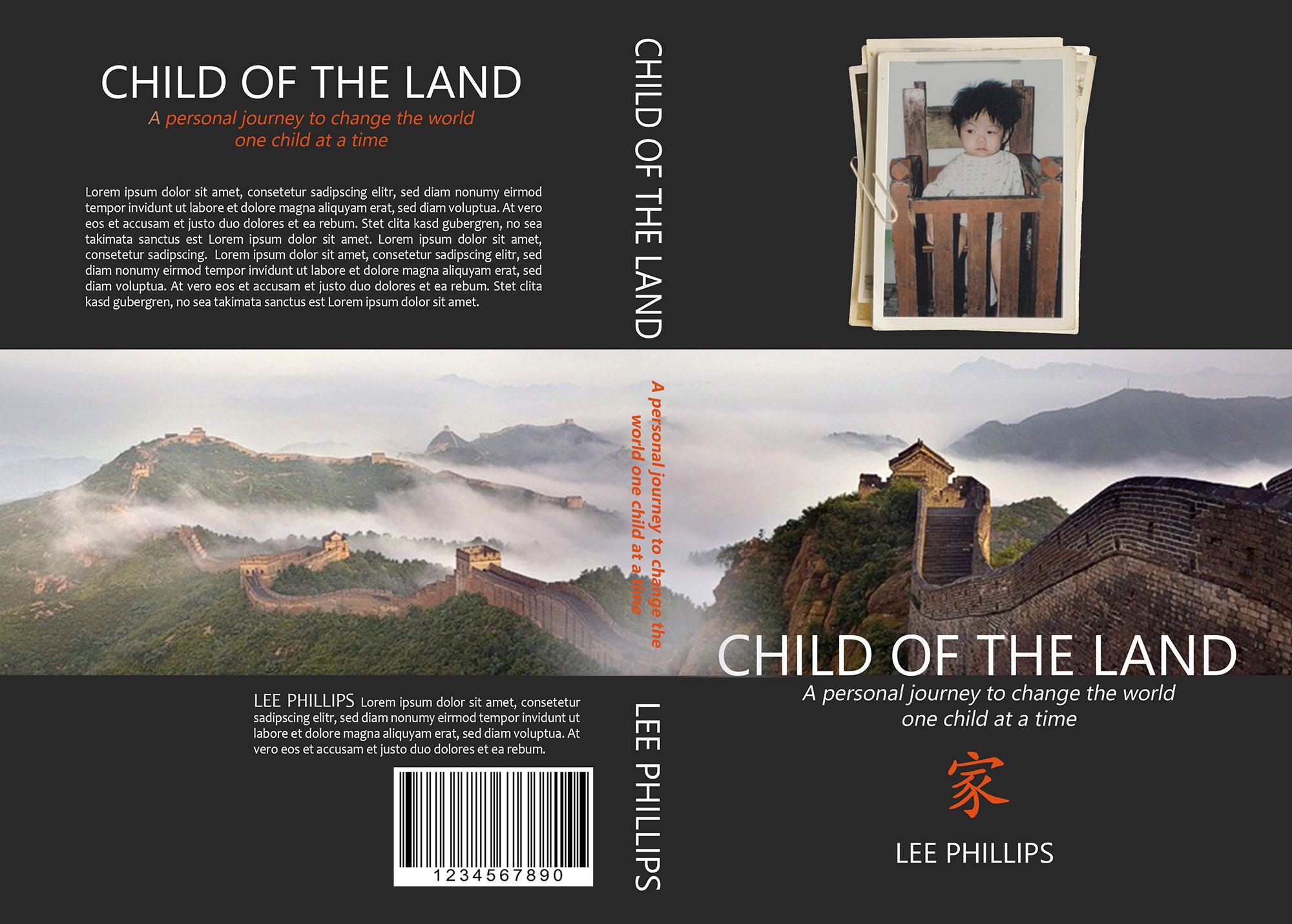 Create a Captivating Book Cover for a memoir - Child of The Land
