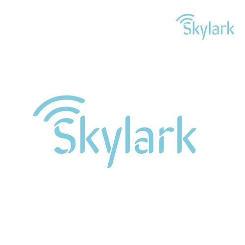 clean conceptual logoconcept for skylark, an podcast and audio drama production company