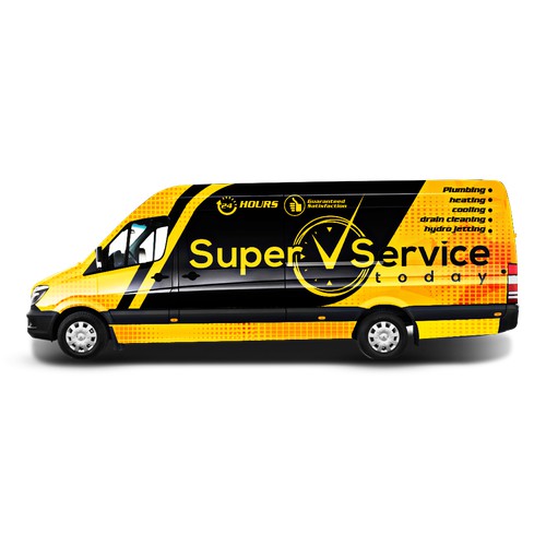 Super Service Today Van wrap design