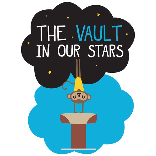 Gymnastics Parody Sticker Design
