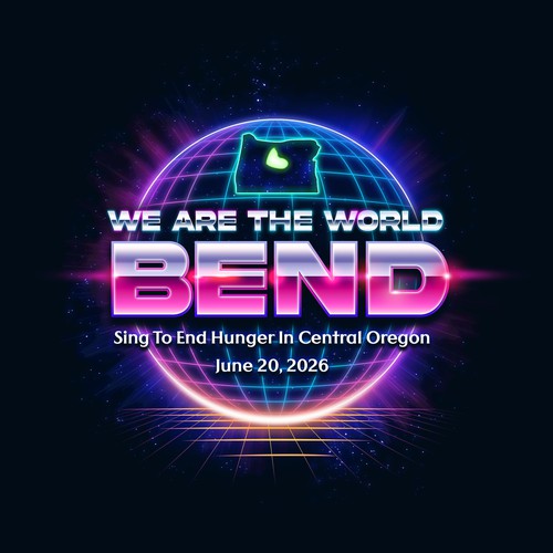 80s inspired poster and logo