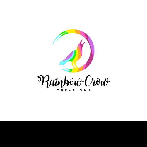 Rainbow Crow Logo Design