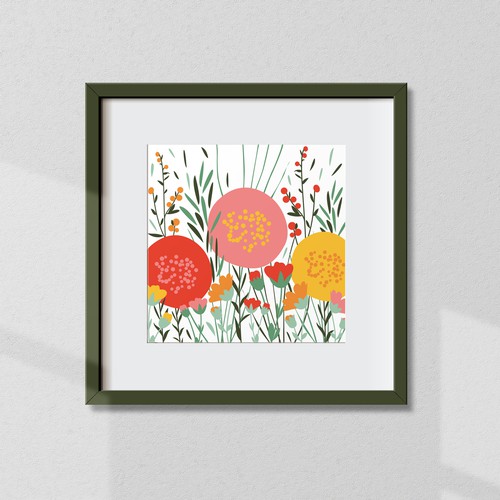 Funky Botanical Print