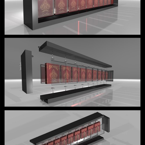 3D Model and renderings of playing cards rack