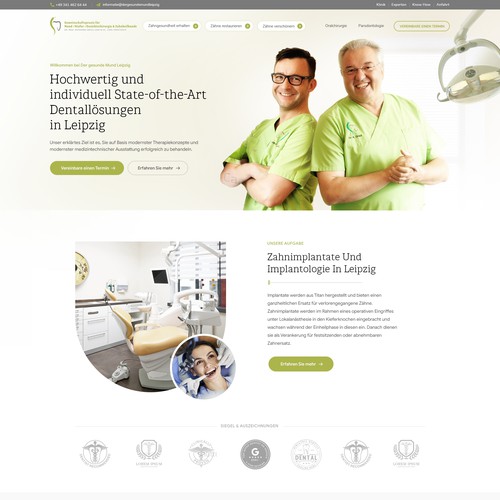 A modern, elegant, state of the art website for a Dentist
