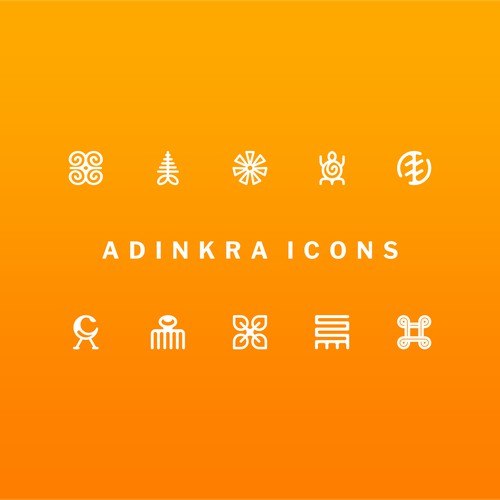 Icon design - Fluid Adinkra Icons