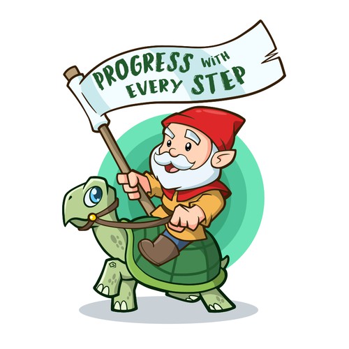 Gnome Riding a Turtle