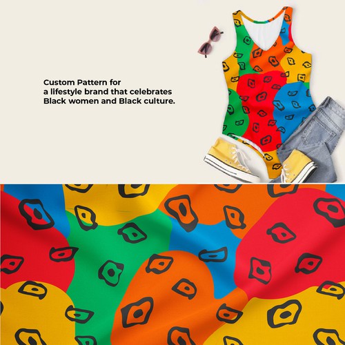 Bodysuit Pattern for women inspired by African culture