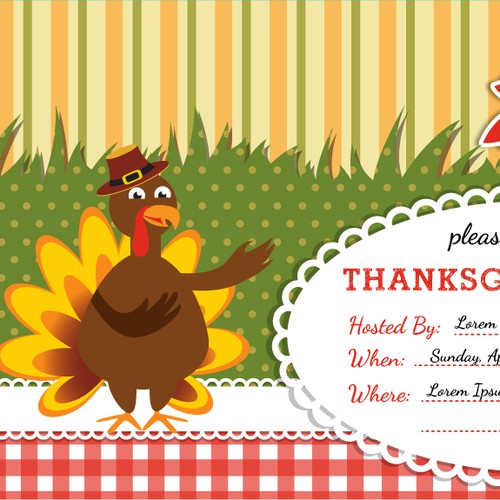 Online Thanksgiving Dinner Invitation 