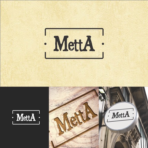 Tipografia estilizada, e inspirada no estilo vintage, para restaurante Mettã