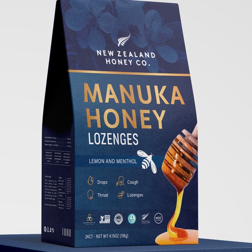 Manuka Honey Lozenges packaging design