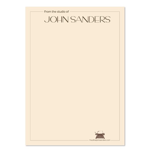 Notecard design for an author