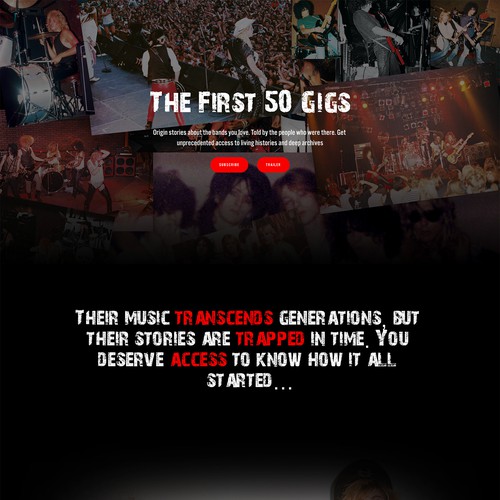 Squarespace Website for Guns N' Roses + 50 First Gigs