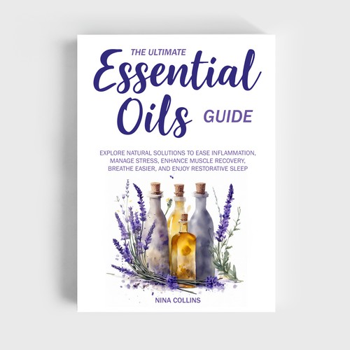 Design for the book cover of "The Ultimate Essential Oils Guide"