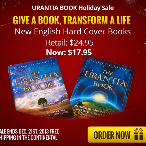 Create a holiday banner ad for The Urantia Book