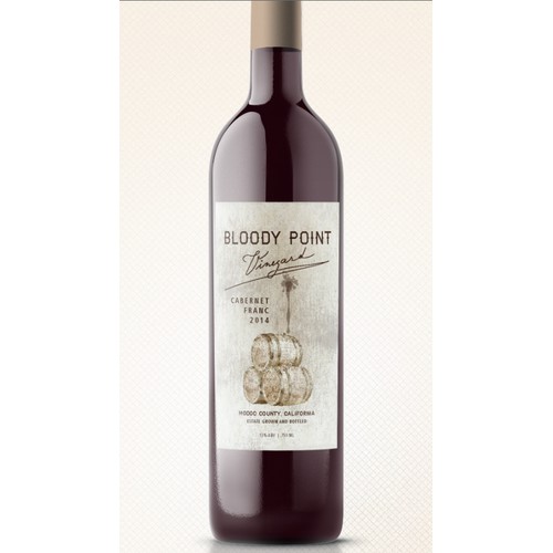 Create a classy wine label exemplifing the west