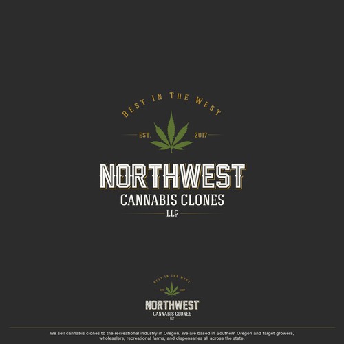 Typography logo for a cannabis clones industry