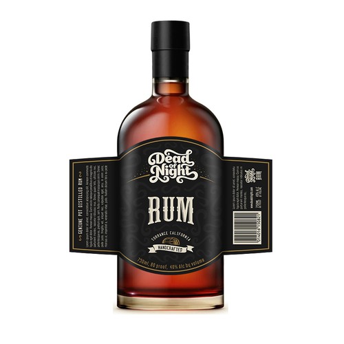 rum bottle label