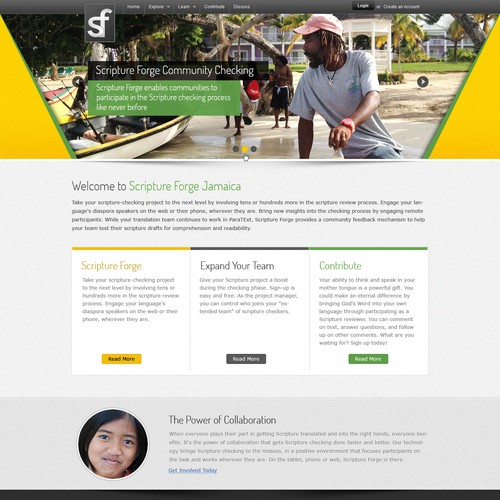 New landing page for Jamaican project