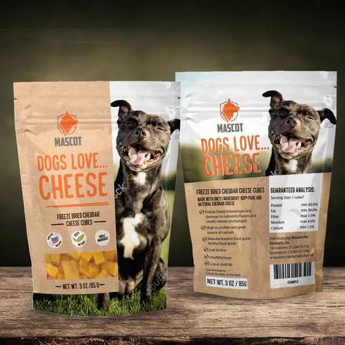 Dogs love...cheese - dog food design suggestion.