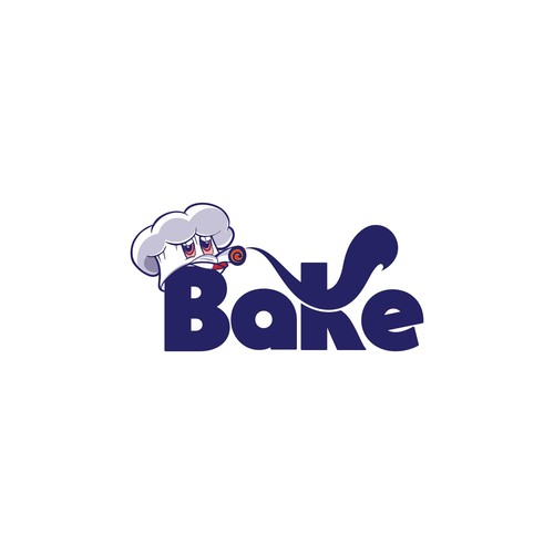 logo concept for "bake" cannabies product