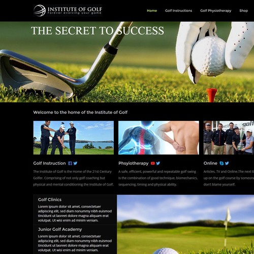 NEW Institute of Golf Website project