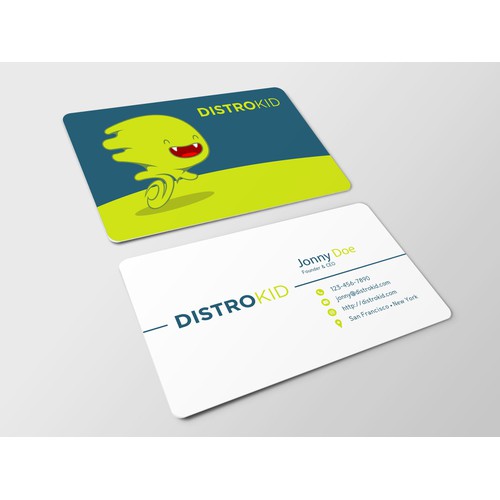 Business cards for online music service